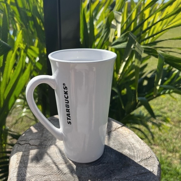 Starbucks 16 oz Ceramic Travel Coffee Mug W/Black Logo 16oz - Picture 6 of 8
